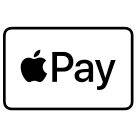 Logo von Apple Pay auf weißem Hintergrund